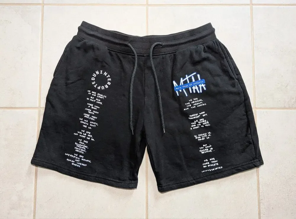 Uninterrupted Men's Medium LeBron James More Than An Athlete Sweat Shorts Black